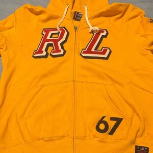 Yellow RL Zip-Up Hoodie